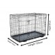 Foldable Metal Wire Dog Crate for Medium to Large Dogs (122 × 74 × 81 cm) – Heavy-Duty Secure Dog Cage with Removable Tray, Single Door & Locking Latch – Model DG48