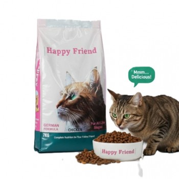 HAPPY FRIEND Adult Cat Food with Chicken – Premium Dry Cat Food, High Protein, Omega 3 & 6, Complete Nutrition for Adult Cats – 7 kg