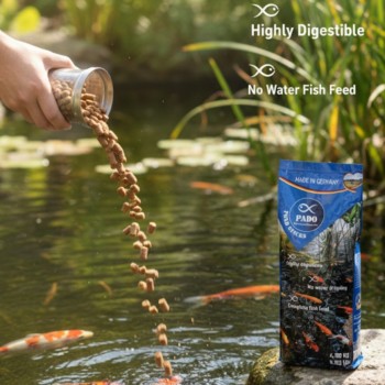 PADO Pond Sticks Floating Fish Food – Complete Feed for Koi & Pond Fish – Highly Digestible Floating Sticks – Made in Germany – 4 kg