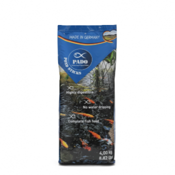 PADO Pond Sticks Floating Fish Food – Complete Feed for Koi & Pond Fish – Highly Digestible Floating Sticks – Made in Germany – 4 kg