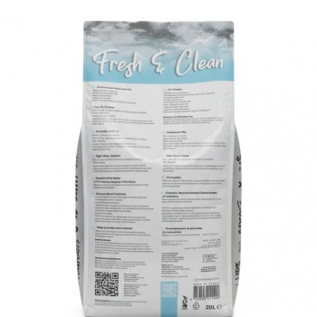 Princess Fresh & Clean Baby Powder Scent Clumping Cat Litter – 20L ( 17kg ) 100% Natural White Bentonite, Super Clumping, 99.5% Dust-Free, Superior Odor Control, Soft on Paws, Anti-Bacterial, Eco-Friendly