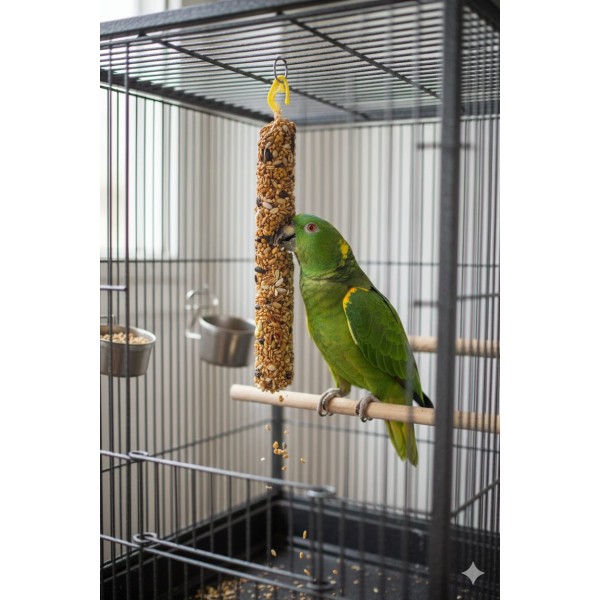 Benelux Honey & Egg Bird Sticks – 2 Pack (2 x 75g) | Natural Vitamin-Enriched Treats for Parrots, Parakeets & Large Birds | Fun Nibble Toy with Hanging Hook