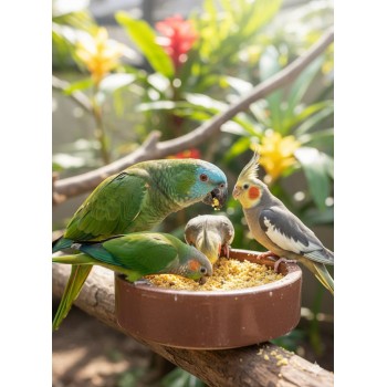 Deli Nature Egg Food for Large Parakeets & Parrots – Moist/Fat Formula (1kg Bag) | High-Protein Supplement for Breeding, Growth, Molting & Vitality | Ready-to-Use Premium Egg Mix