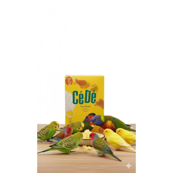 CEDE Lori Food Ready to Mix – Complete Daily Feed for Lories, Loriculus & Fig Parrots, Egg-Based Formula, 1 kg Box