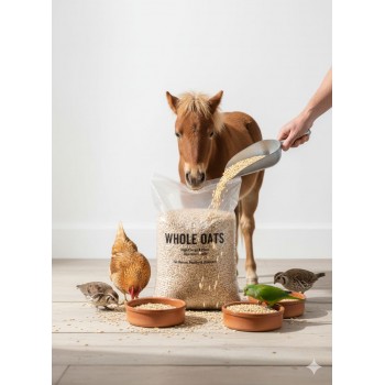 Premium Whole Oats – 100% Natural, High-Energy Livestock & Bird Feed | 1kg Bag