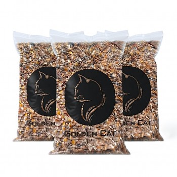Golden Cat Premium Mixed Bird & Poultry Seeds 60 kg (3 × 20 kg Bags) – High Protein Whole Grain Feed for Chickens, Hens, Roosters, Pigeons, Doves, Ducks, Geese, Turkeys & Wild Birds – Natural Corn & Millet Blend
