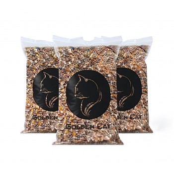 Golden Cat Premium Mixed Bird & Poultry Seeds 60 kg (3 × 20 kg Bags) – High Protein Whole Grain Feed for Chickens, Hens, Roosters, Pigeons, Doves, Ducks, Geese, Turkeys & Wild Birds – Natural Corn & Millet Blend