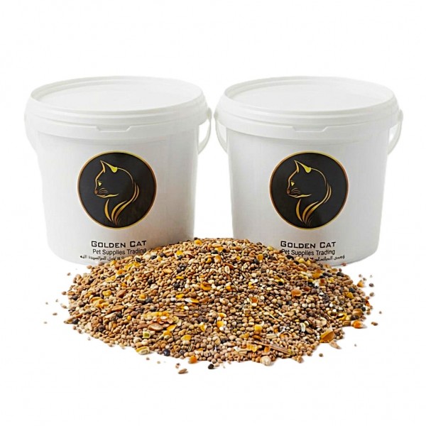 Golden Cat Premium Mixed Bird & Poultry Seeds 10 kg (2 × 5 kg Plastic Barrels) – High Protein Whole Grain Feed for Chickens, Hens, Roosters, Pigeons, Doves & Wild Birds – Natural Corn & Millet Blend Golden Cat Premium Mixed Bird & Poultry Seeds 10 kg (2 × 5 kg Plastic Barrels) – High Protein Whole Grain Feed for Chickens, Hens, Roosters, Pigeons, Doves & Wild Birds – Natural Corn & Millet Blend