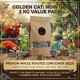 Golden Cat Premium Whole Roasted Sunflower Seeds 2 kg | Natural High-Protein Bird Food for Parrots, Macaws, Cockatiels, Budgies & Lovebirds | Non-GMO Fiber-Rich Seed Supplement for Small Pets & Wild Birds | Argentina Sourced Sealed Pack