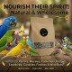 Golden Cat Premium Whole Roasted Sunflower Seeds 2 kg | Natural High-Protein Bird Food for Parrots, Macaws, Cockatiels, Budgies & Lovebirds | Non-GMO Fiber-Rich Seed Supplement for Small Pets & Wild Birds | Argentina Sourced Sealed Pack