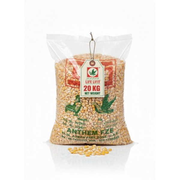 Premium Yellow Cracked Corn (Broken Corn) – 20kg Bag | High-Energy Feed for Poultry, Chickens, Ducks, Turkeys, Pigeons, Doves, Parrots, Budgies, Finches, Wild Birds, Rabbits, Horses, Goats, Sheep, Cattle, Deer & Small Animals