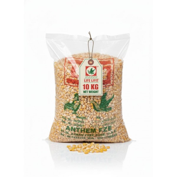 Premium Yellow Cracked Corn (Broken Corn) – 10kg Bag | High-Energy Feed for Poultry, Chickens, Ducks, Turkeys, Pigeons, Doves, Parrots, Budgies, Finches, Wild Birds, Rabbits, Horses, Goats, Sheep, Cattle, Deer & Small Animals