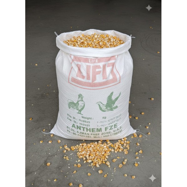 Premium Yellow Cracked Corn (Broken Corn) – 1kg Bag | High-Energy Feed for Chickens, Ducks, Turkeys, Pigeons, Doves, Parrots, Budgies, Finches, Wild Birds, Rabbits, Horses, Goats, Sheep, Cattle, Deer & Small Animals