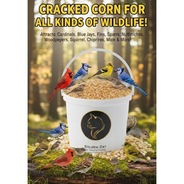Premium Yellow Cracked Corn – High-Energy Broken Corn Feed for Poultry, Birds, Small Pets & Livestock – Clean, Easy-to-Digest Grain, 5 kg Bulk Plastic Barrel for Daily Feed, Treats & Mixes Premium Yellow Cracked Corn – High-Energy Broken Corn Feed for Poultry, Birds, Small Pets & Livestock – Clean, Easy-to-Digest Grain, 5 kg Bulk Plastic Barrel for Daily Feed, Treats & Mixes