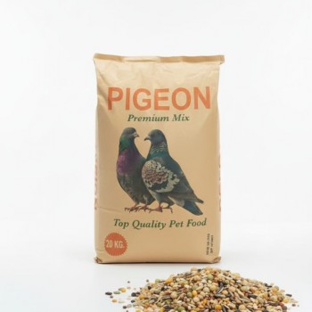 PIGEON Premium Mix – 20 KG | Top-Quality Seed & Grain Feed for Pigeons, Doves & Small Birds | Nutritionally Complete Pet Food for Domestic, Show & Racing Birds | Supports Strong Bones, Glossy Feathers & Optimal Health