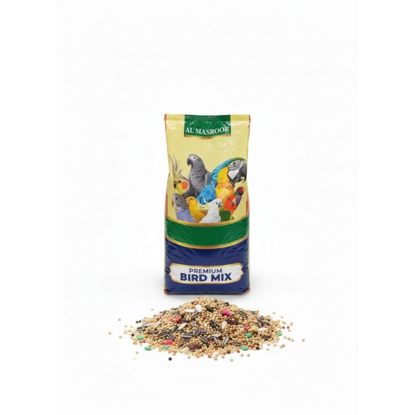 Al Masroor Premium Bird Mix – 1 kg Bag | High-Quality Seed Blend for Parrots, Parakeets, Finches, Doves & Wild Birds | Nutrient-Rich, Supports Feather Health & Immunity