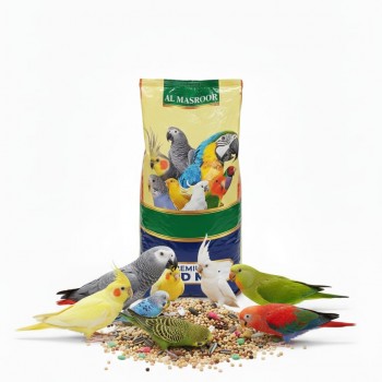 Al Masroor Premium Bird Mix – 1 kg Bag | High-Quality Seed Blend for Parrots, Parakeets, Finches, Doves & Wild Birds | Nutrient-Rich, Supports Feather Health & Immunity