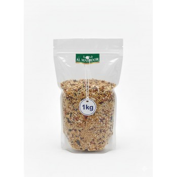 Al Masroor Premium Bird Mix – 1 kg Bag | High-Quality Seed Blend for Parrots, Parakeets, Finches, Doves & Wild Birds | Nutrient-Rich, Supports Feather Health & Immunity