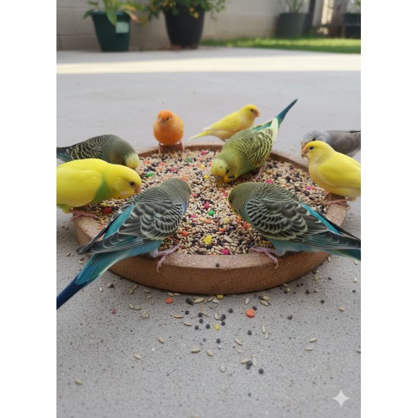 Mixed Canary & Finch Food – Premium Seed Mix 1kg | Complete Nutrition with Vitamins & Minerals | Witte Molen Quality for Canaries, Finches, Budgies, Lovebirds, Parrotlets, Cockatiels, Quails & Small Animals