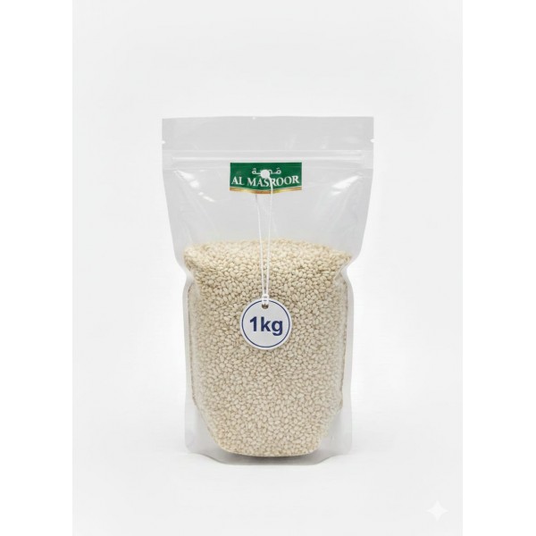 Premium White Sesame Seeds for Birds & Small Pets – Nutritious, High-Protein & Mineral-Rich – Suitable for Parrots, Macaws, Budgies, Canaries, Finches, Pigeons, Doves, Cockatiels, Lovebirds, Small Mammals & More – 1kg Bag