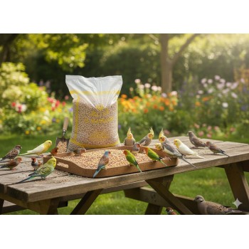 Bird Food Daily Seed Mix 1 kg – Millet, Canary Seed, Sorghum & Mixed Grains – Complete Nutrition for Budgies, Finches, Canaries, Cockatiels, Lovebirds, Doves, Pigeons, Sparrows, Quail & Other Small Seed-Eating Birds