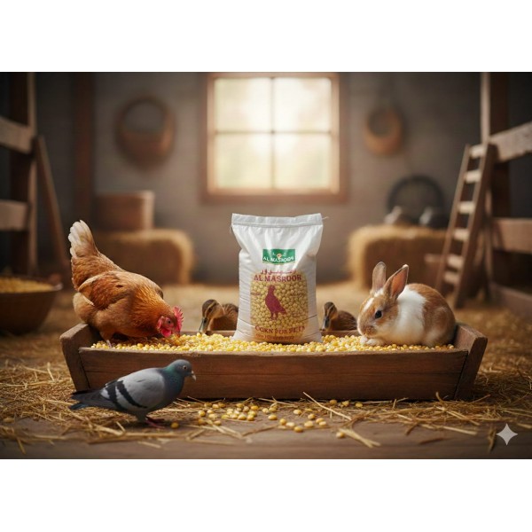 Premium Dried Whole Yellow Corn Kernels for Livestock & Wildlife – High-Energy, All-Natural Animal Feed, Nutrient-Rich, 20 kg Bag