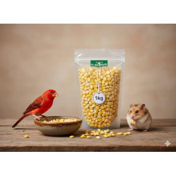 Premium Dried Whole Yellow Corn Kernels for Livestock & Wildlife – High-Energy, All-Natural Animal Feed, Nutrient-Rich, 1 kg Bag