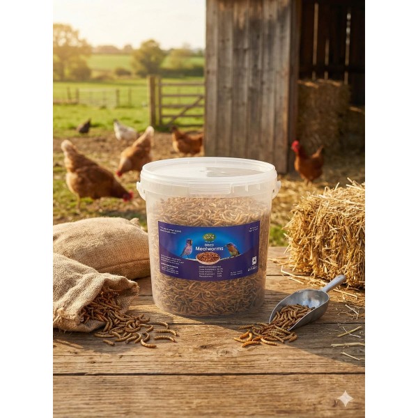 Petco Nature Dried Mealworms, 1.5KG – High-Protein Natural Treat for Birds, Chickens, Fish, Reptiles & Small Pets