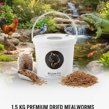 Petco Nature Dried Mealworms, 1.5KG – High-Protein Natural Treat for Birds, Chickens, Fish, Reptiles & Small Pets