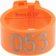 100 Pcs Orange Chicken & Bird Leg Rings – 9mm Plastic Identification Bands for Poultry, Pigeons, Parrots, Conure, Macaw, African Grey – Numbered Clip-On Foot Bands for Small & Large Birds