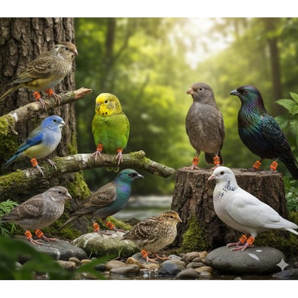 100 Pcs Orange Chicken & Bird Leg Rings – 9mm Plastic Identification Bands for Poultry, Pigeons, Parrots, Conure, Macaw, African Grey – Numbered Clip-On Foot Bands for Small & Large Birds 100 Pcs Orange Chicken & Bird Leg Rings – 9mm Plastic Identification Bands for Poultry, Pigeons, Parrots, Conure, Macaw, African Grey – Numbered Clip-On Foot Bands for Small & Large Birds