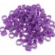 100 Pcs Purple Chicken & Bird Leg Rings – 9mm Plastic Identification Bands for Poultry, Pigeons, Parrots, Conure, Macaw, African Grey – Numbered Clip-On Foot Bands for Small & Large Birds