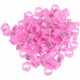 100 Pcs Pink Chicken & Bird Leg Rings – 9mm Plastic Identification Bands for Poultry, Pigeons, Parrots, Conure, Macaw, African Grey – Numbered Clip-On Foot Bands for Small & Large Birds