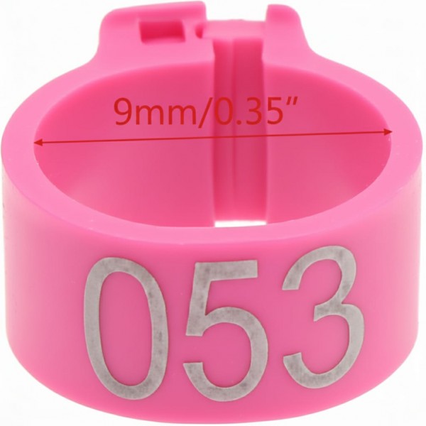 100 Pcs Pink Chicken & Bird Leg Rings – 9mm Plastic Identification Bands for Poultry, Pigeons, Parrots, Conure, Macaw, African Grey – Numbered Clip-On Foot Bands for Small & Large Birds 100 Pcs Pink Chicken & Bird Leg Rings – 9mm Plastic Identification Bands for Poultry, Pigeons, Parrots, Conure, Macaw, African Grey – Numbered Clip-On Foot Bands for Small & Large Birds