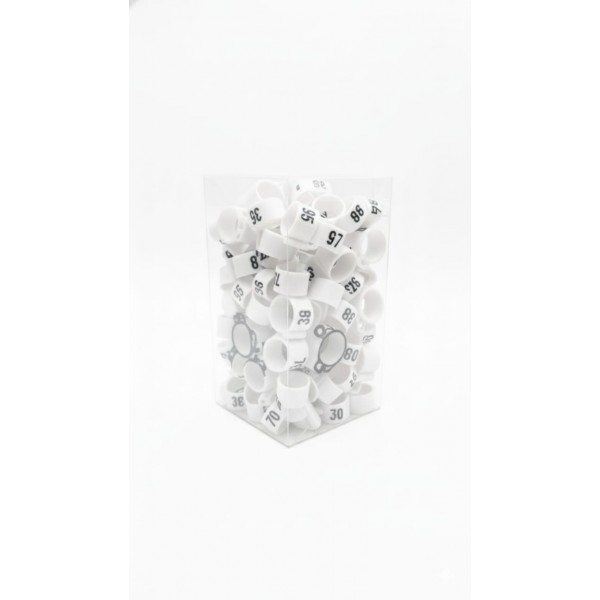 100 Pcs White Chicken & Bird Leg Rings – 9mm Plastic Identification Bands for Poultry, Pigeons, Parrots, Conure, Macaw, African Grey – Numbered Clip-On Foot Bands for Small & Large Birds 100 Pcs White Chicken & Bird Leg Rings – 9mm Plastic Identification Bands for Poultry, Pigeons, Parrots, Conure, Macaw, African Grey – Numbered Clip-On Foot Bands for Small & Large Birds