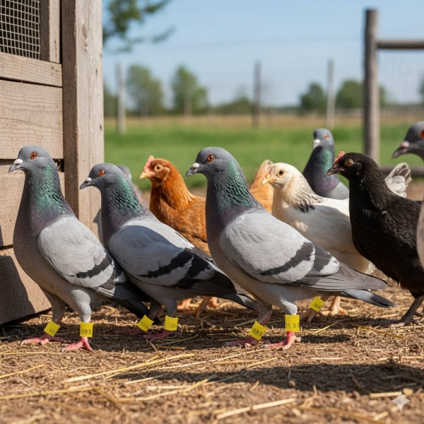 100 Pcs Yellow Chicken & Bird Leg Rings – 9mm Plastic Identification Bands for Poultry, Pigeons, Parrots, Conure, Macaw, African Grey – Numbered Clip-On Foot Bands for Small & Large Birds