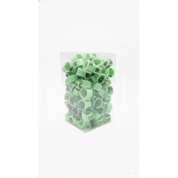 100 Pcs Green Chicken & Bird Leg Rings – 9mm Plastic Identification Bands for Poultry, Pigeons, Parrots, Conure, Macaw, African Grey – Numbered Clip-On Foot Bands for Small & Large Birds 100 Pcs Green Chicken & Bird Leg Rings – 9mm Plastic Identification Bands for Poultry, Pigeons, Parrots, Conure, Macaw, African Grey – Numbered Clip-On Foot Bands for Small & Large Birds