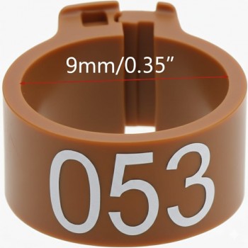 100 Pcs Brown Chicken & Bird Leg Rings – 9mm Plastic Identification Bands for Poultry, Pigeons, Parrots, Conure, Macaw, African Grey – Numbered Clip-On Foot Bands for Small & Large Birds 100 Pcs Brown Chicken & Bird Leg Rings – 9mm Plastic Identification Bands for Poultry, Pigeons, Parrots, Conure, Macaw, African Grey – Numbered Clip-On Foot Bands for Small & Large Birds