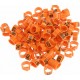 100 Pcs Orange Chicken & Bird Leg Rings – 10mm (1cm) Plastic Identification Bands for Poultry, Pigeons, Parrots, Conure, Macaw, African Grey – Numbered Clip-On Foot Bands for Medium & Large Birds