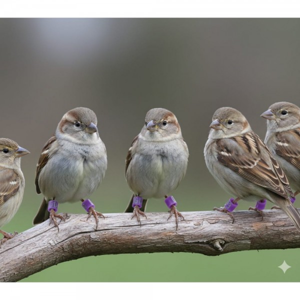 100 Pcs Purple Chicken & Bird Leg Rings – 10mm (1cm) Plastic Identification Bands for Poultry, Pigeons, Parrots, Conure, Macaw, African Grey – Numbered Clip-On Foot Bands for Medium & Large Birds