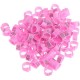 100 Pcs Pink Chicken & Bird Leg Rings – 10mm (1cm) Plastic Identification Bands for Poultry, Pigeons, Parrots, Conure, Macaw, African Grey – Numbered Clip-On Foot Bands for Medium & Large Birds