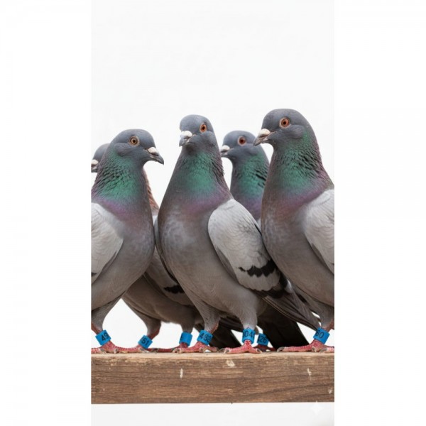 100 Pcs Blue Chicken & Bird Leg Rings – 10mm (1cm) Plastic Identification Bands for Poultry, Pigeons, Parrots, Conure, Macaw, African Grey – Numbered Clip-On Foot Bands for Medium & Large Birds