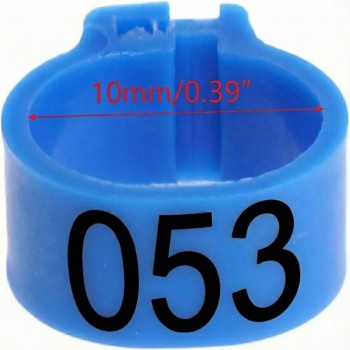 100 Pcs Blue Chicken & Bird Leg Rings – 10mm (1cm) Plastic Identification Bands for Poultry, Pigeons, Parrots, Conure, Macaw, African Grey – Numbered Clip-On Foot Bands for Medium & Large Birds 100 Pcs Blue Chicken & Bird Leg Rings – 10mm (1cm) Plastic Identification Bands for Poultry, Pigeons, Parrots, Conure, Macaw, African Grey – Numbered Clip-On Foot Bands for Medium & Large Birds