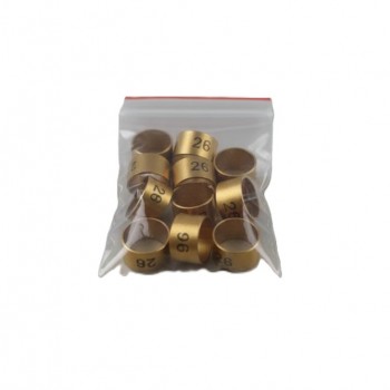 10 Pcs Golden Stainless Steel Bird Leg Rings – 9mm Metal Identification Bands for Pigeons, Poultry, Parrots, Quail & Small Birds