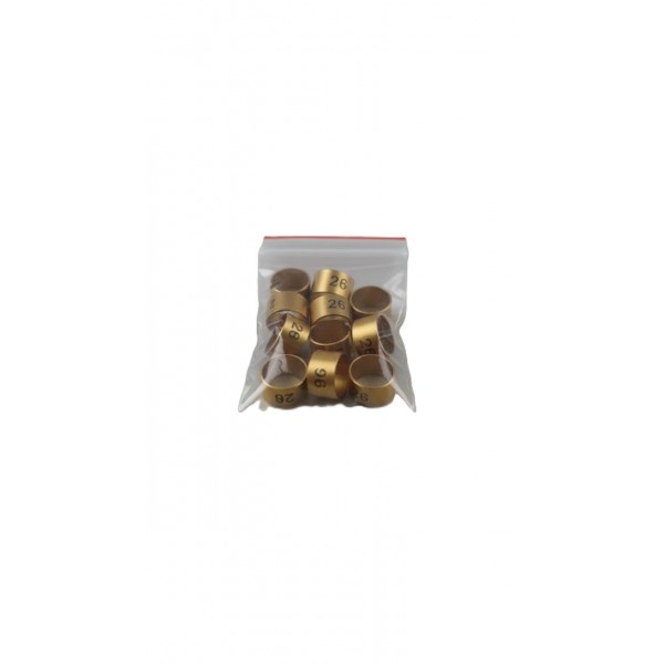 10 Pcs Golden Stainless Steel Bird Leg Rings – 9mm Metal Identification Bands for Pigeons, Poultry, Parrots, Quail & Small Birds