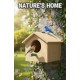 Wooden Bird House for Small Birds (Budgies & Parakeets) – Eco-Friendly Durable Wood Shelter with Circular Entry Hole & Green Perch – Suitable for Outdoor Use, Nesting & Breeding – Garden & Home Décor Birdhouse – Size 28 × 25 × 27 cm