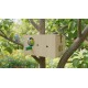 Wooden Bird Nesting & Breeding Box for Budgies & Lovebirds – Natural Wood, Hinged Lid, Perch, 25 × 16 × 14.5 cm