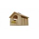 Eco-Friendly Wooden Birdhouse Kit for Small Birds – Natural Solid Wood Nesting Box with 6 cm Round Entry, Yellow Perch & Easy-Clean Door – Outdoor Garden Bird House (15 × 17 × 14.5 cm)