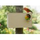 Wooden Bird Nesting & Breeding Box with Perch and Detachable Plastic Cleaning Tray – Natural Wood Nest House for Lovebirds, Cockatiels, Budgies & Parakeets – Side-Mounted Design with Easy-Access Opening – Size 37 × 22.5 × 21 cm