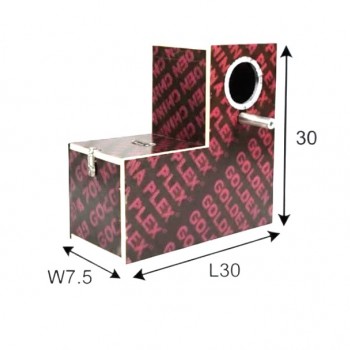 Golden Prestige Small L-Shaped Wooden Bird Nesting & Breeding Box (30 × 7.5 × 30 cm)